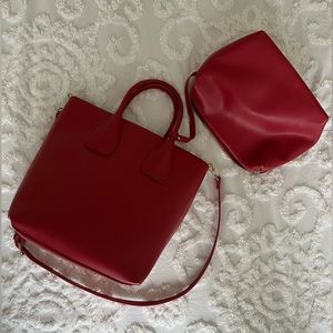 Zara Red Purse with Pouch